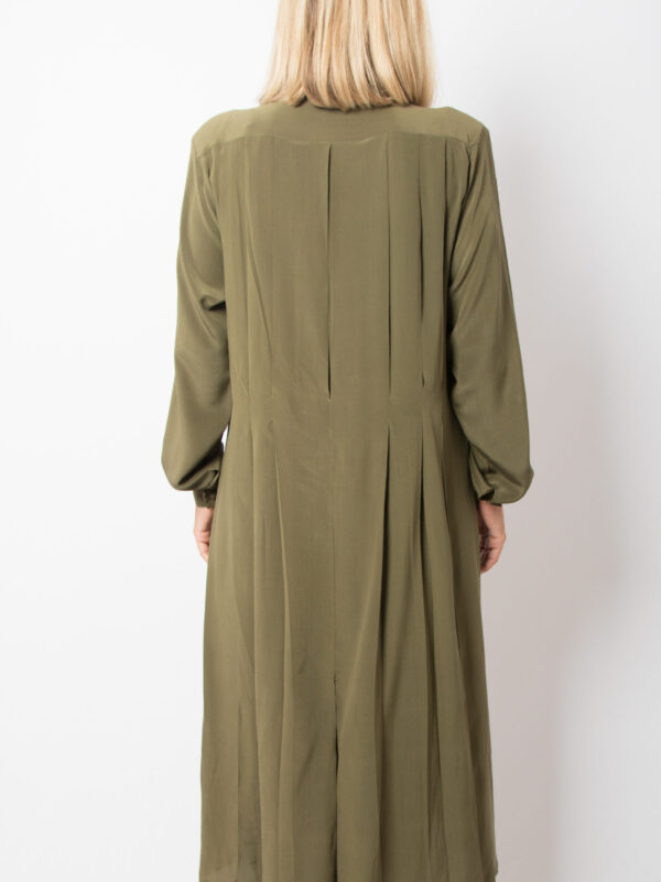 Vintage Olive Silk Dress by Loretta di Lorenzo - Image 5
