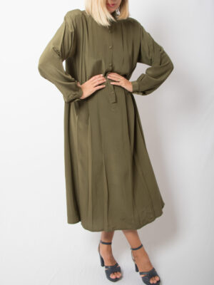 Vintage Olive Silk Dress by Loretta di Lorenzo