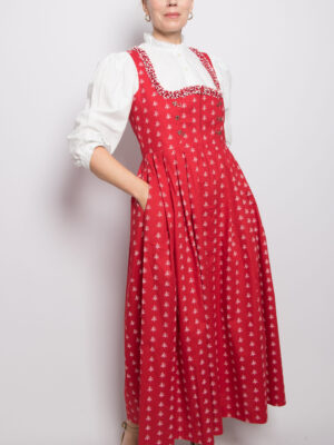 Vintage Red Dirndl Dress by Rose Dirndl aus Bayern