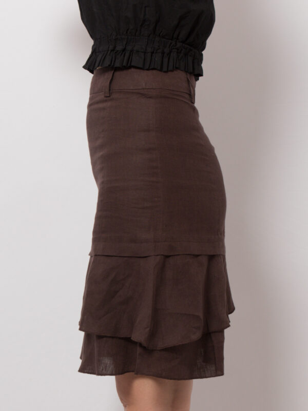 Max & Co. Ruffle Linen Skirt - Image 4