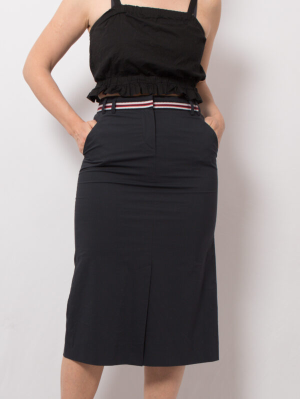 Les Copains Blue Cotton Midi Skirt - Image 2