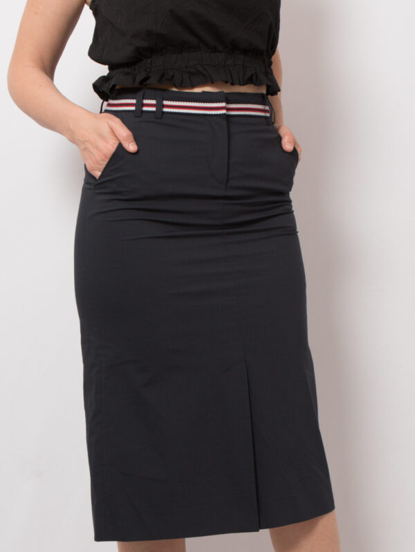 Les Copains Blue Cotton Midi Skirt - Image 6
