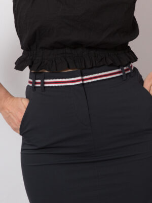 90s Les Copains Blue Cotton Midi Skirt