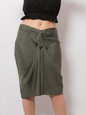 khaki silk skirt by liu jo