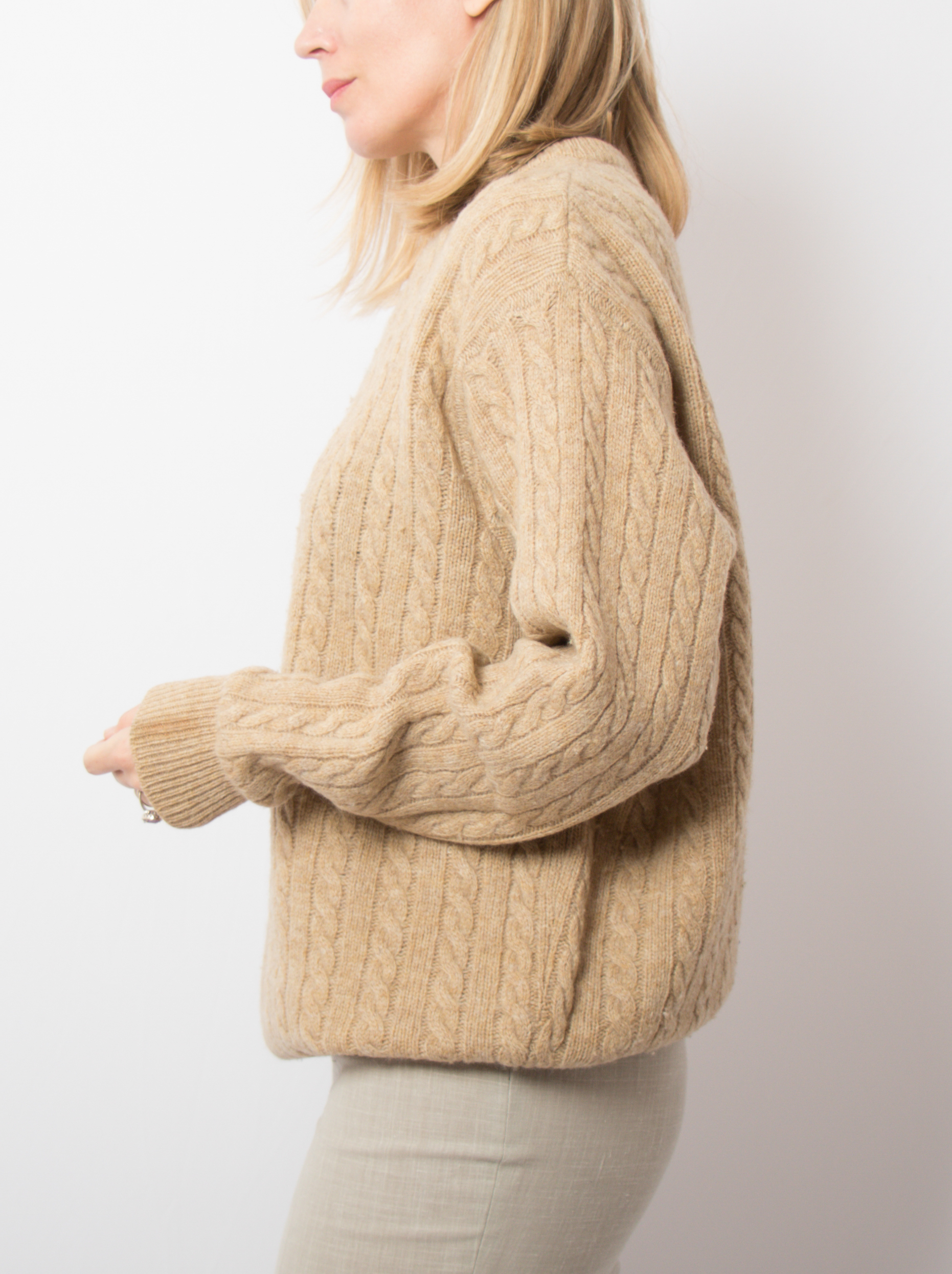 Vintage Cable Knit Sweater Men Vintage Cable Knit Sweater Men - Image 2