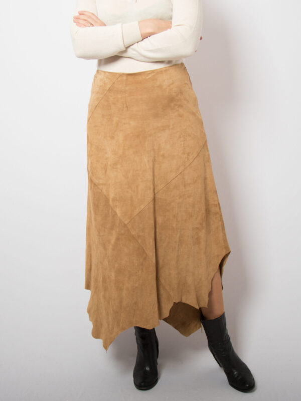 long suede skirt 90s