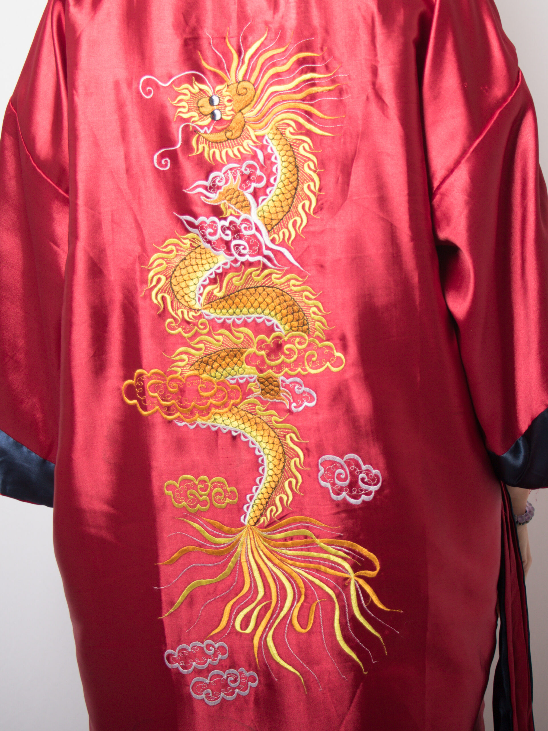 Vintage Reversible Satin Kimono Robe Vintage Reversible Satin Kimono Robe - Image 8