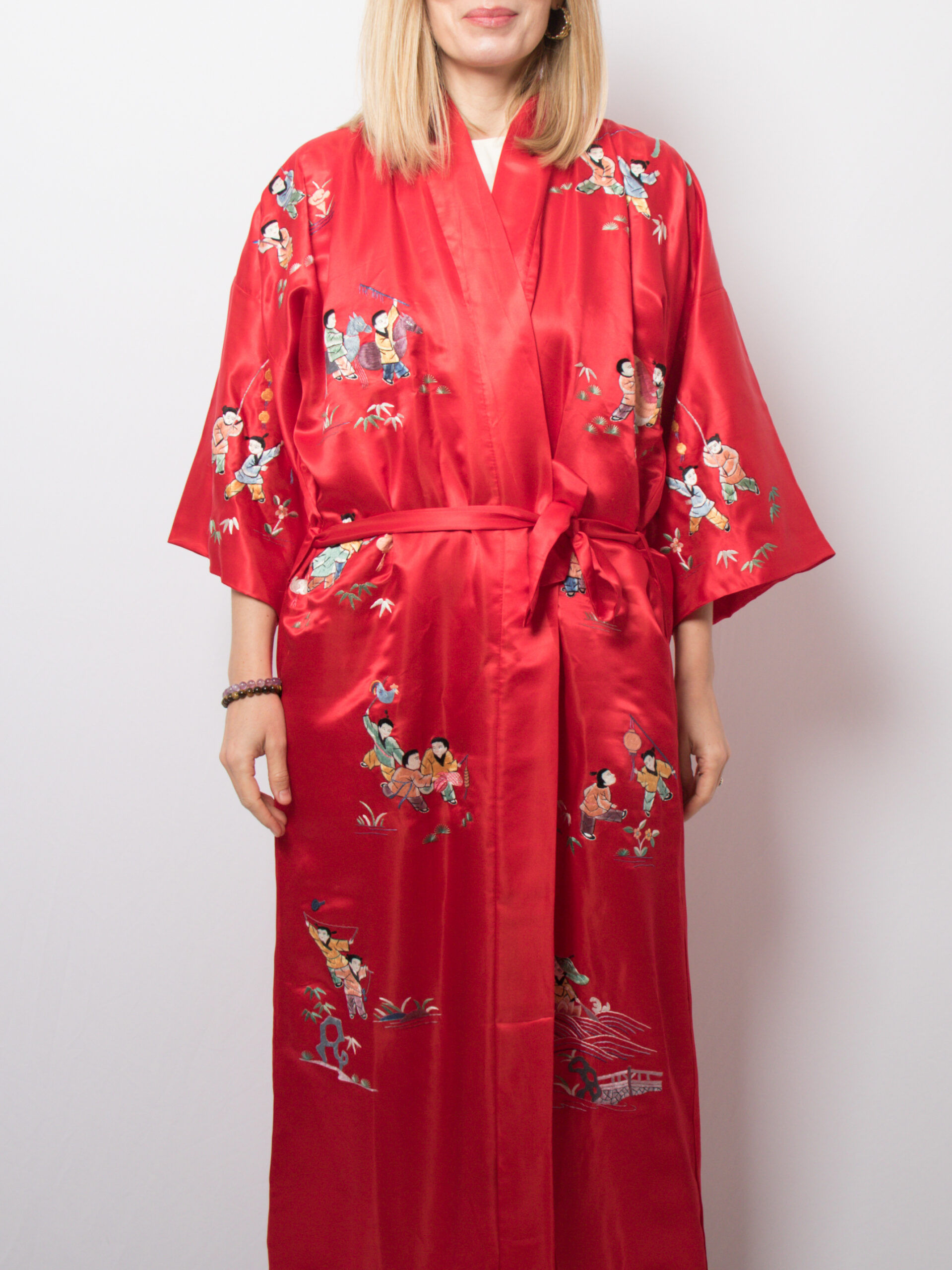 Vintage Embroidered Kimono Robe Vintage Embroidered Kimono Robe - Image 2