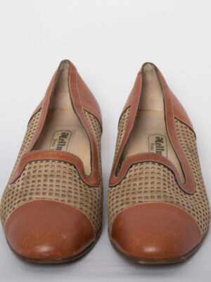 Vintage Perforated Leather Heels EUR 41