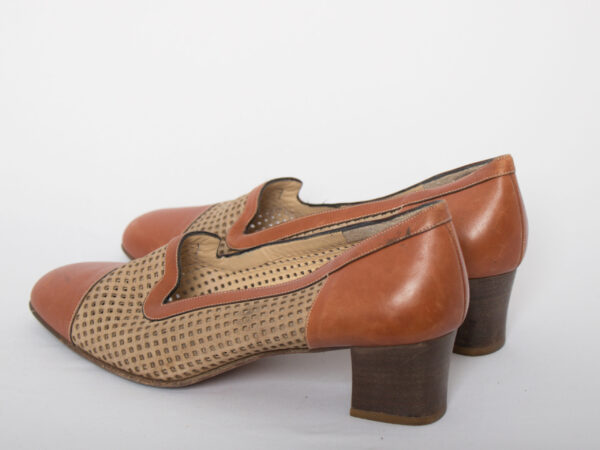 Vintage Perforated Leather Heels EUR 41 - Image 5