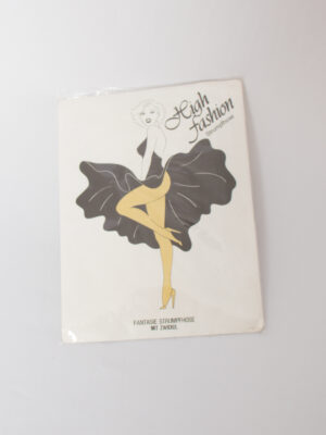 Vintage 1980s Yellow Pantyhose – NOS Fantasy Tights – Made in Germany – Strumpfhose mit Zwickel