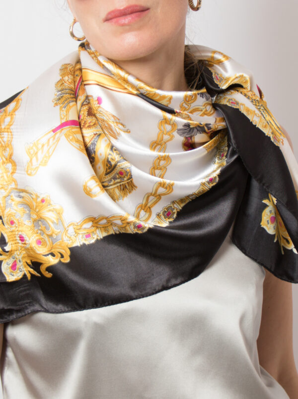 Vintage Baroque Inspired Equestrian Scarf - Image 3