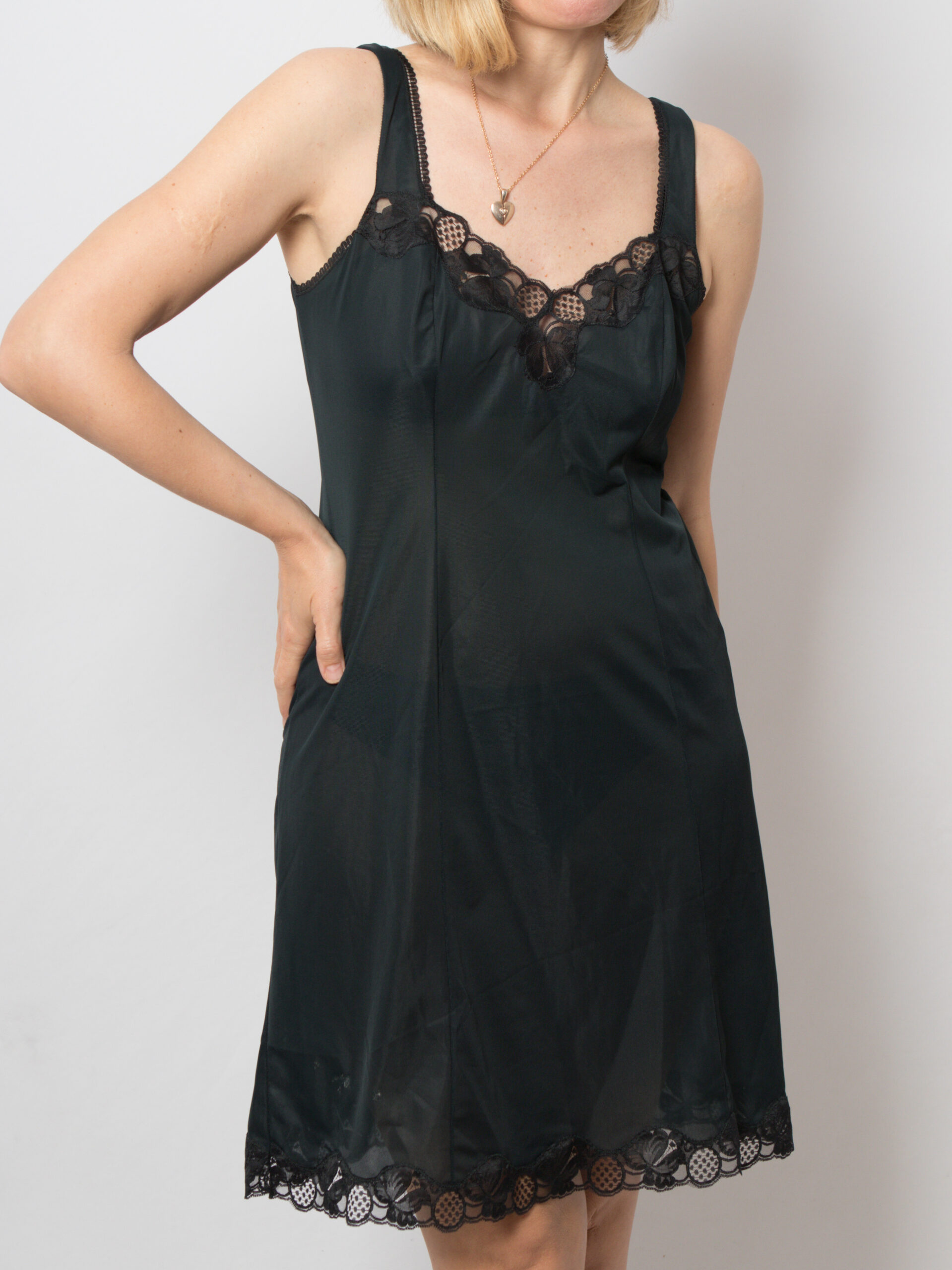 Vintage Black Nylon Slip Dress Vintage Black Nylon Slip Dress