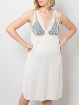 Vintage White Full Slip