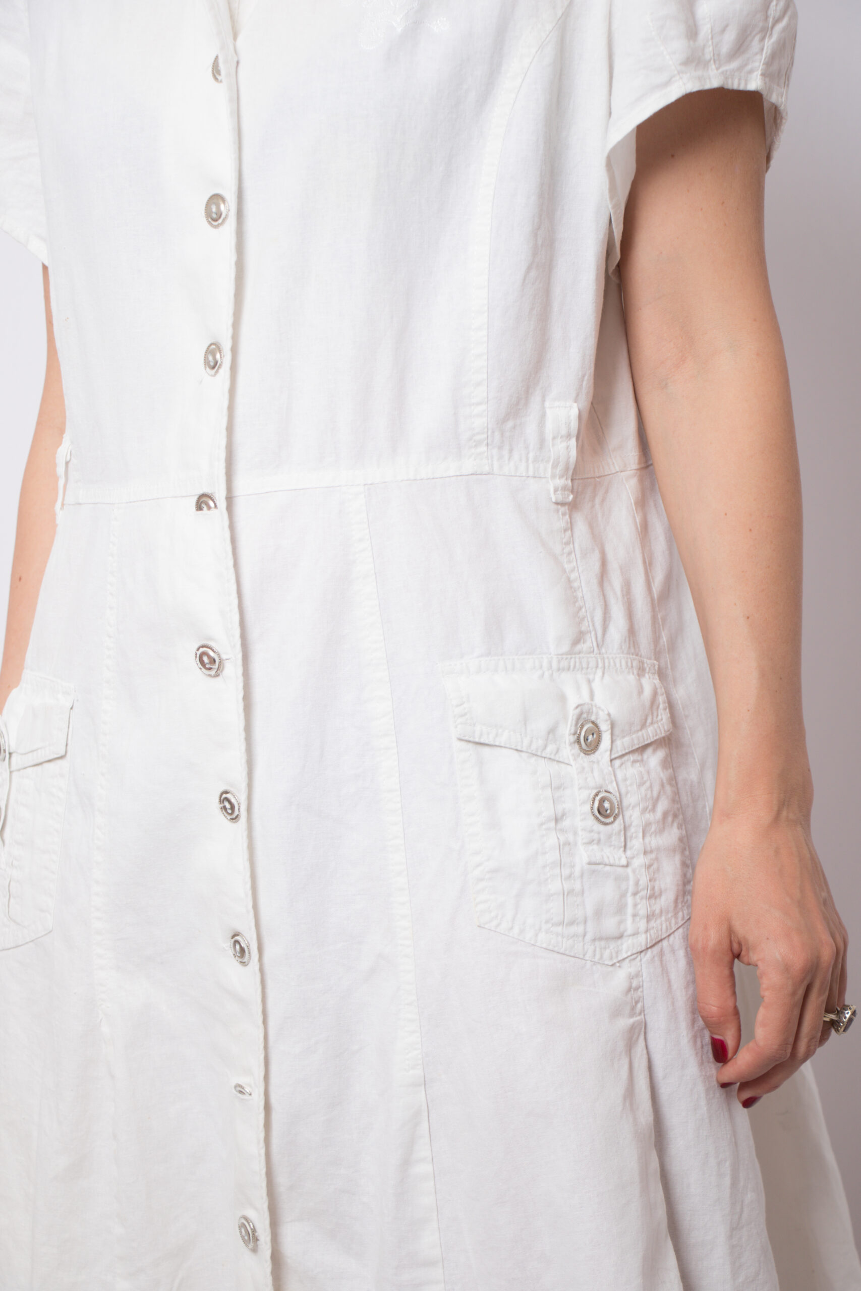 Vintage White Shirt Dress Vintage White Shirt Dress - Image 2