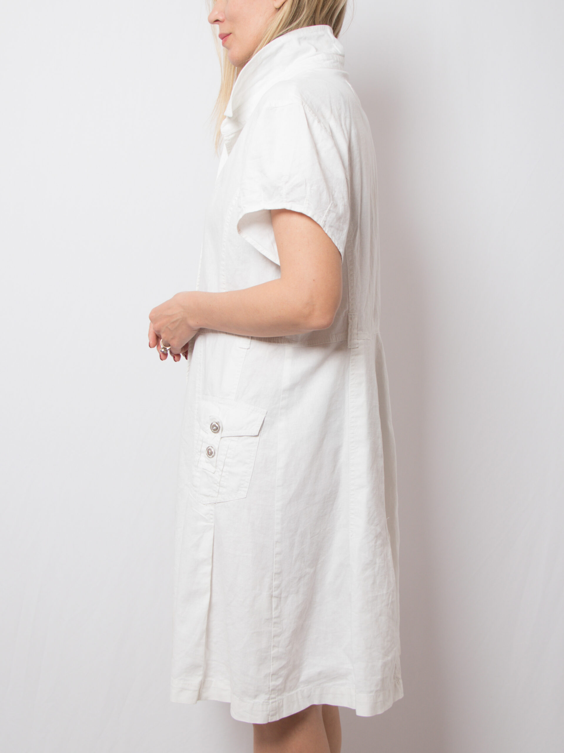 Vintage White Shirt Dress Vintage White Shirt Dress - Image 3