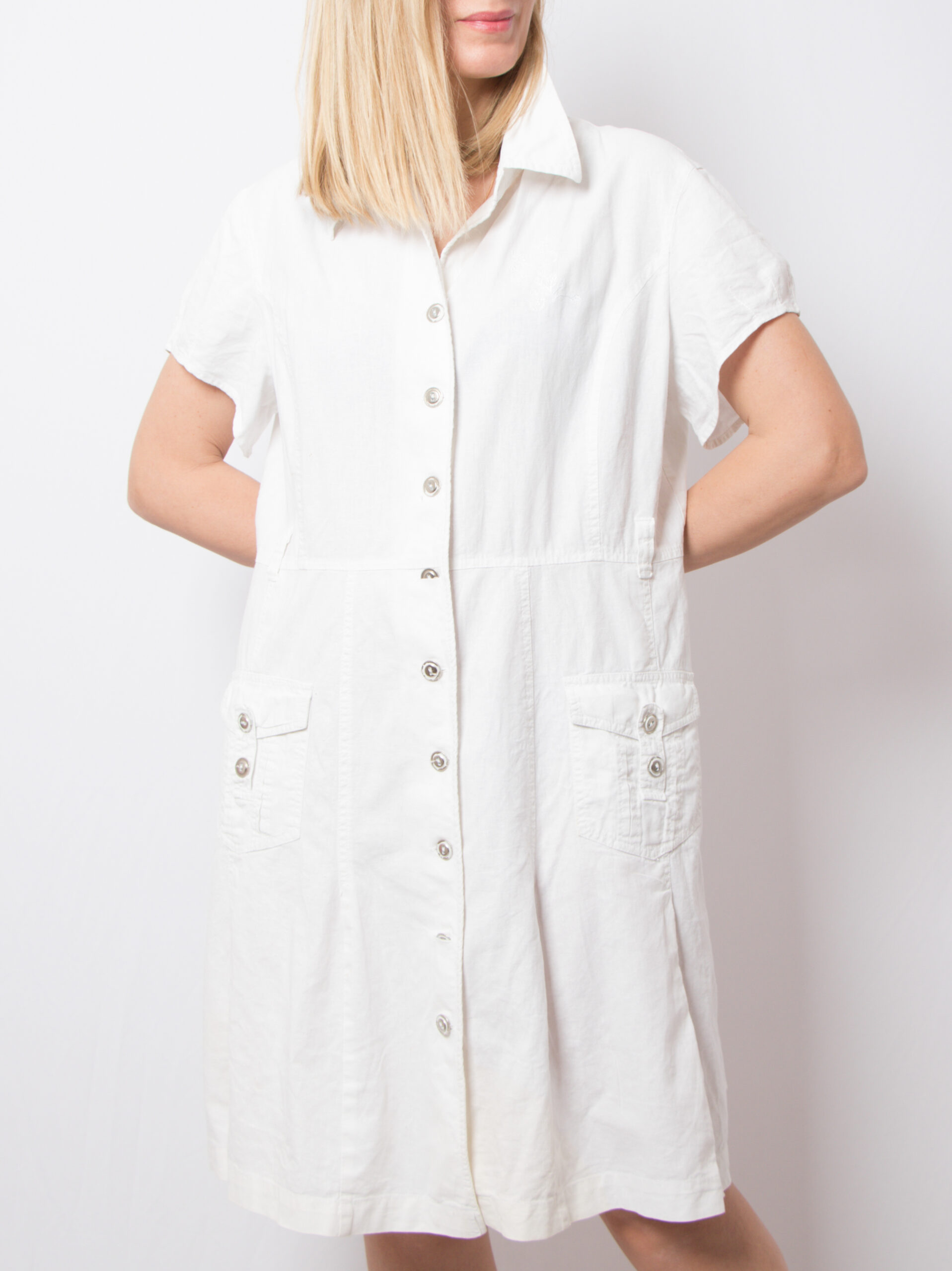Vintage White Shirt Dress Vintage White Shirt Dress - Image 5