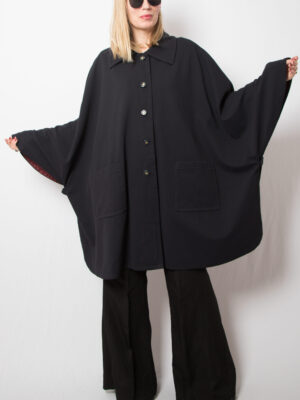 Vintage Bremtwood Black Cape Coat