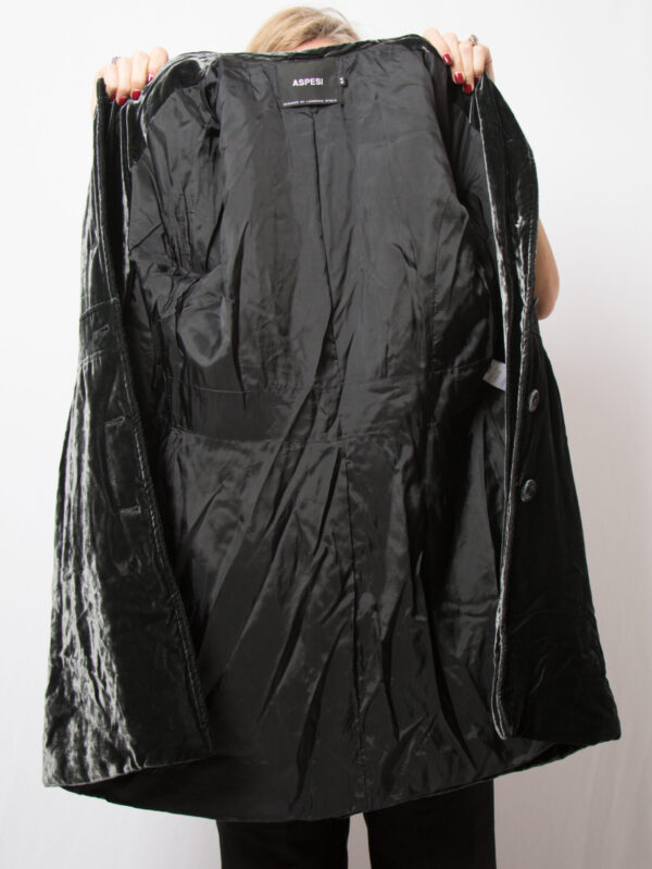 ASPESI Grey Velvet Coat Women - Image 6