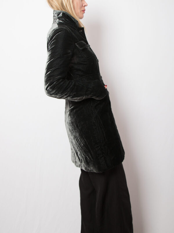ASPESI Grey Velvet Coat Women - Image 5