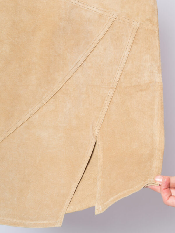 Vintage Camel Suede Skirt Women - Image 2