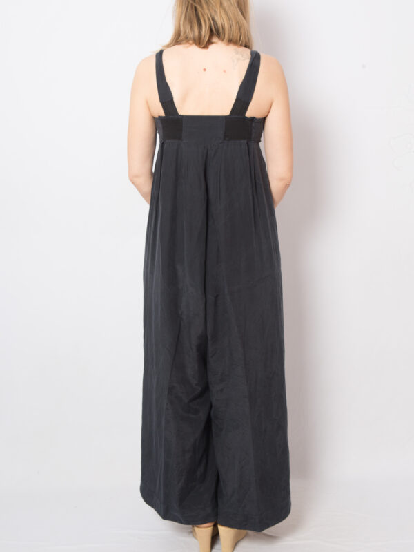 Vintage Pure Silk Jumpsuit Black - Image 3
