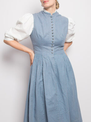 Vintage Floral Folk Dirndl Dress