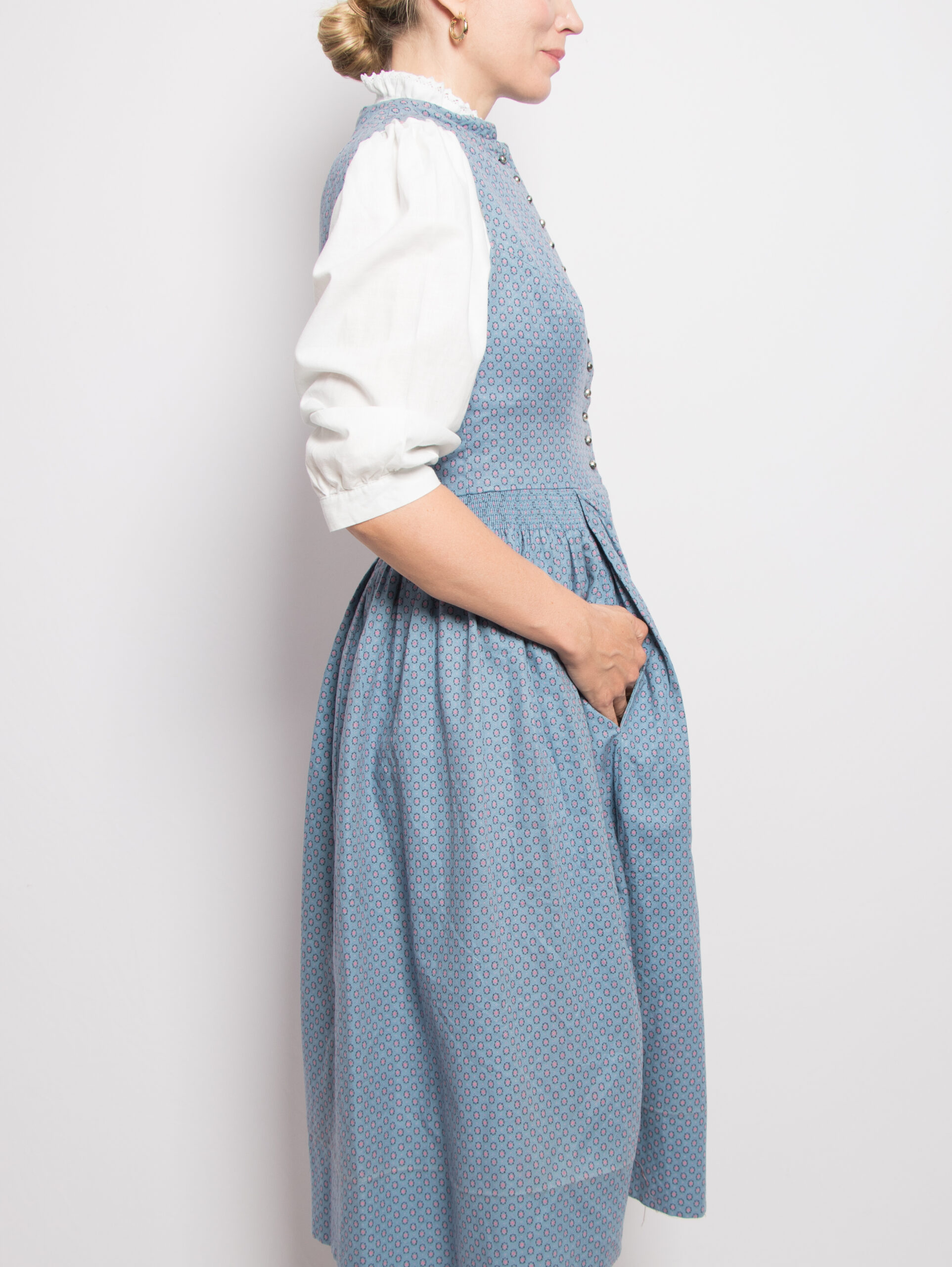 Vintage Floral Folk Dirndl Dress Vintage Floral Folk Dirndl Dress - Image 5