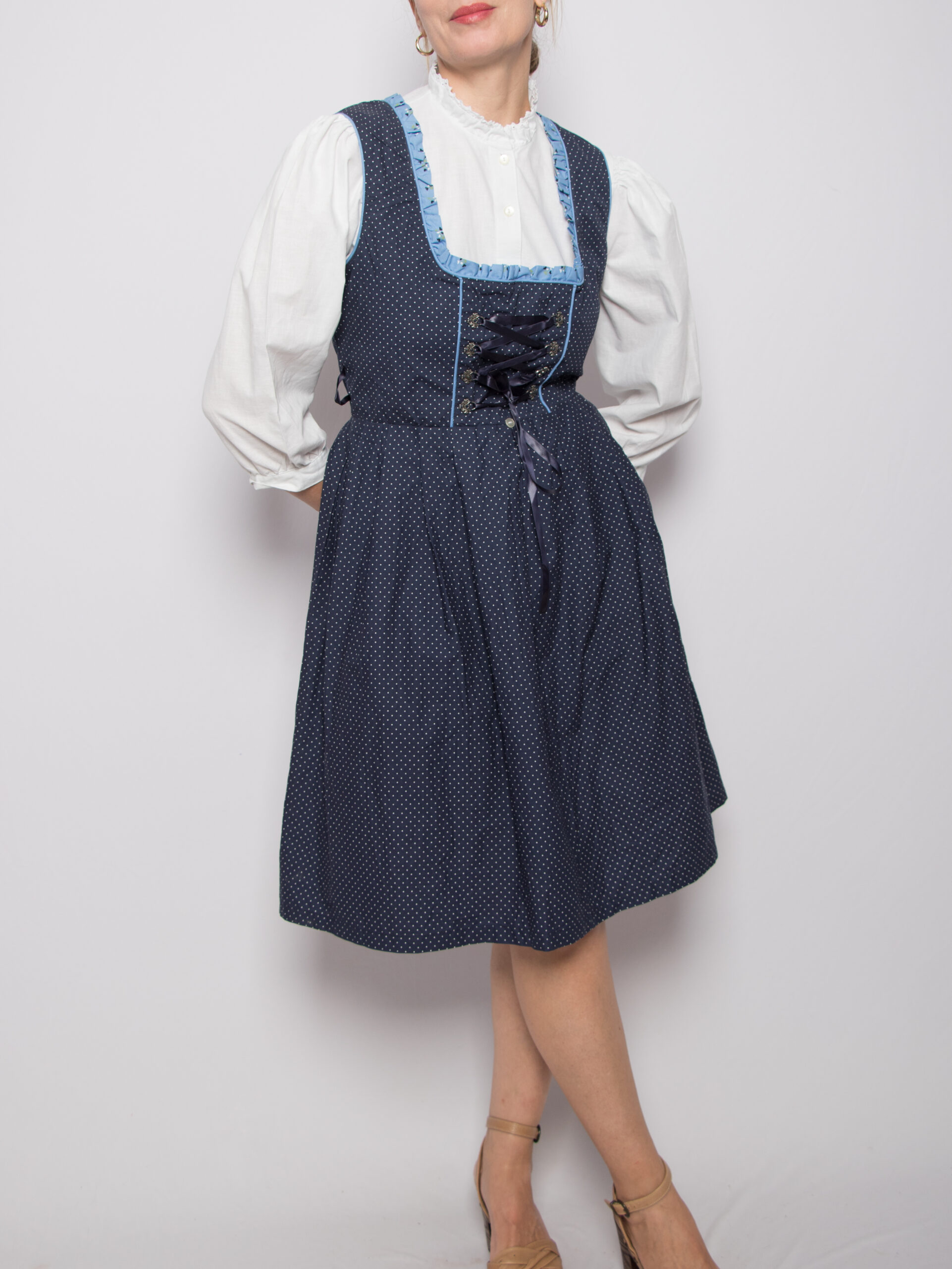 Vintage Polka dot Dirndl Dress Vintage Polka dot Dirndl Dress - Image 6