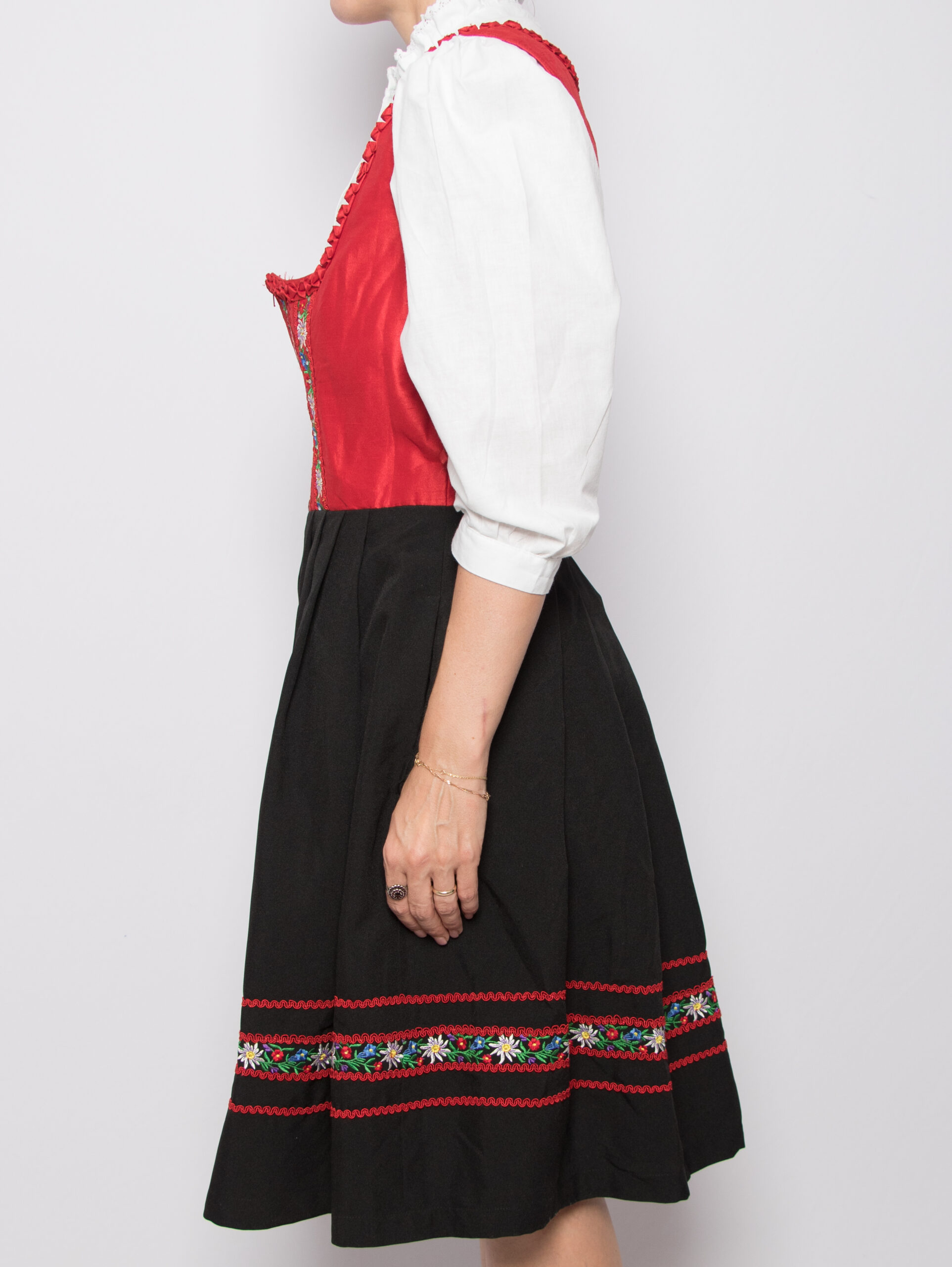 Vintage Embroidered Alpine Dirndl Dress Vintage Embroidered Alpine Dirndl Dress - Image 4
