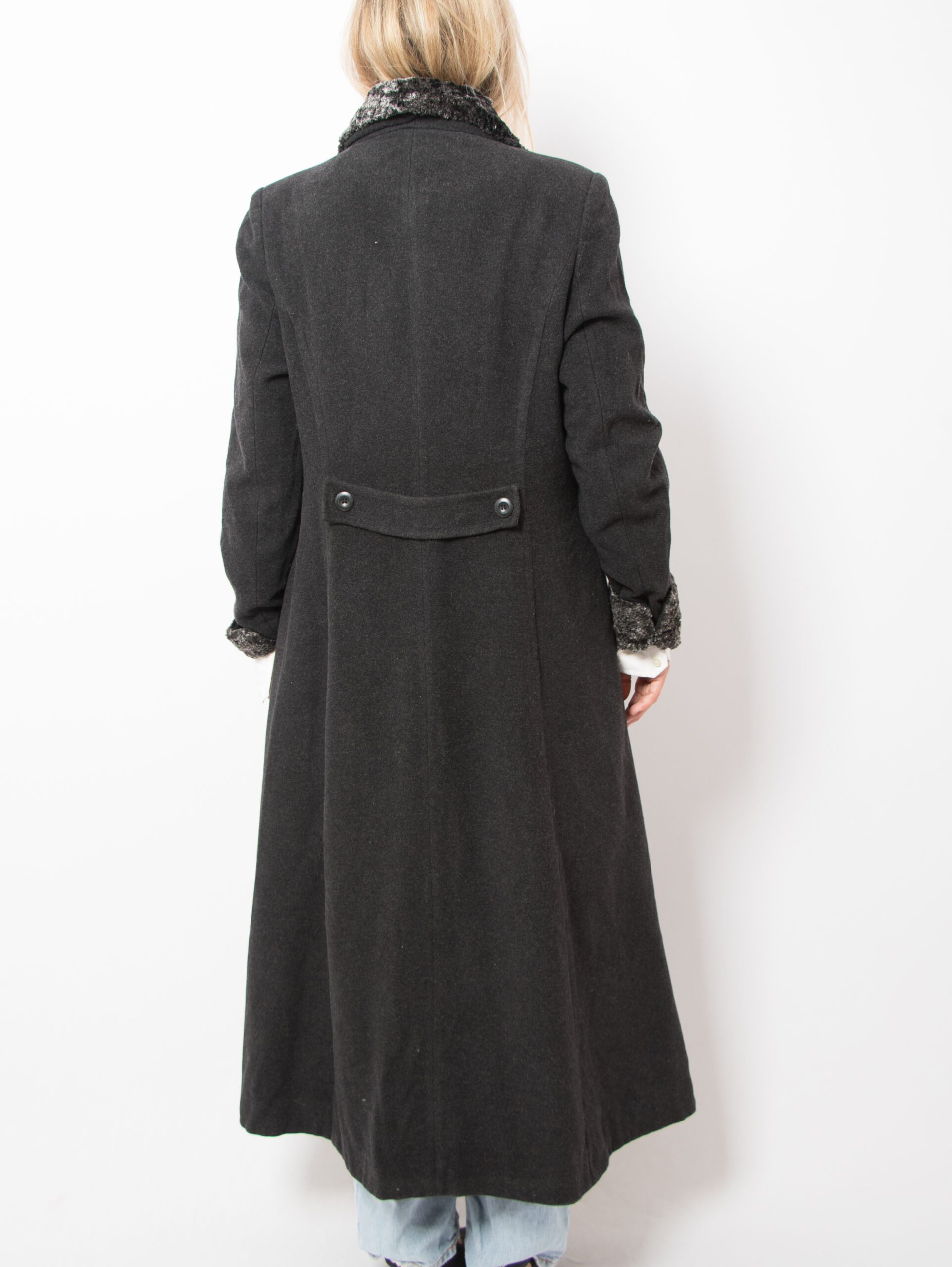 Vintage Gray Maxi Wool Coat Vintage Gray Maxi Wool Coat - Image 4