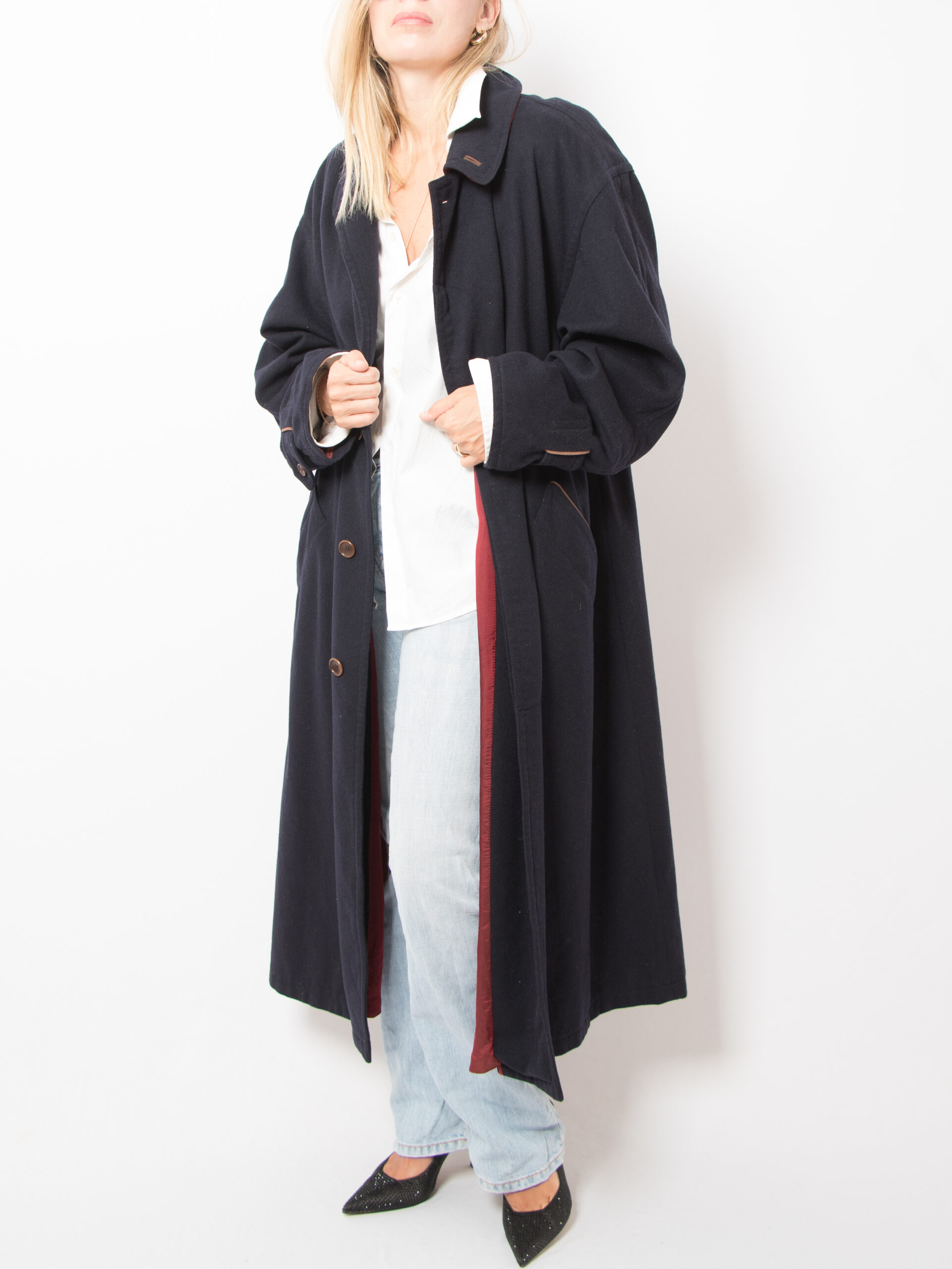 Vintage Cashmere Wool Coat Loden Vintage Cashmere Wool Coat Long Loden Oversized Menswear Size XL Gift for Husband Boyfriend