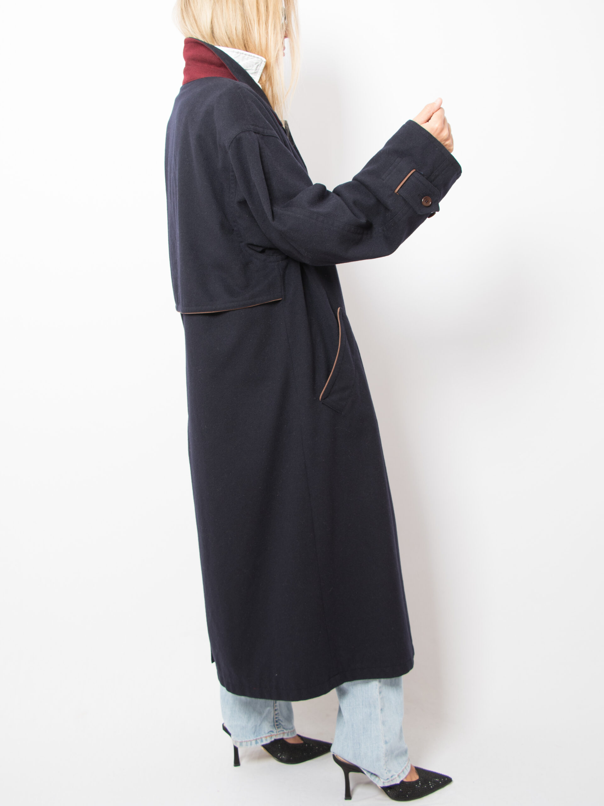 Vintage Cashmere Wool Coat Loden Vintage Cashmere Wool Coat Long Loden Oversized Menswear Size XL Gift for Husband Boyfriend