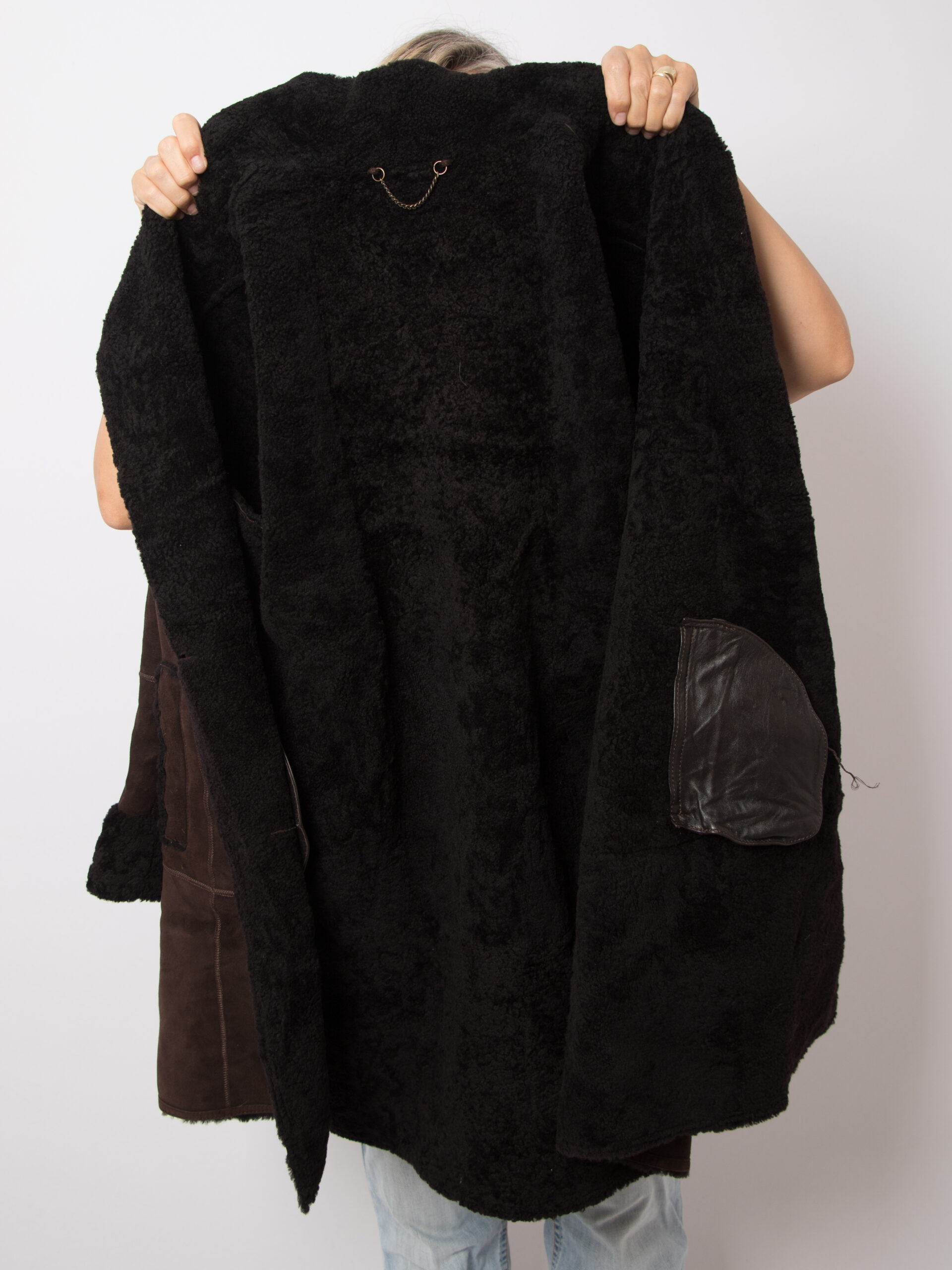 Vintage BASLER Suede Shearling Coat Vintage BASLER Brown Suede Shearling Coat Glam Oversized Sheepskin Coat Size L Original Gift