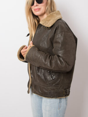 LE FROG Leather Aviator Jacket B3