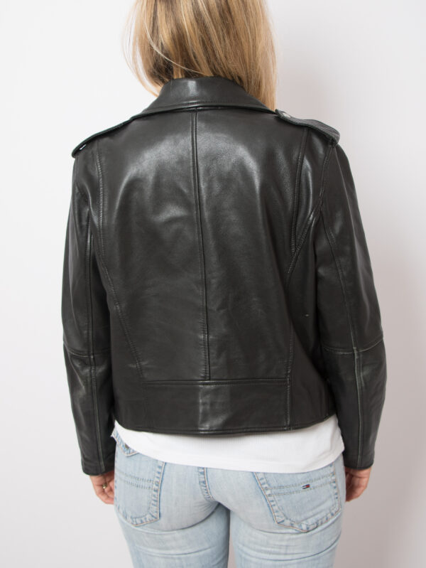 LEVIS Black Leather Jacket - Image 4