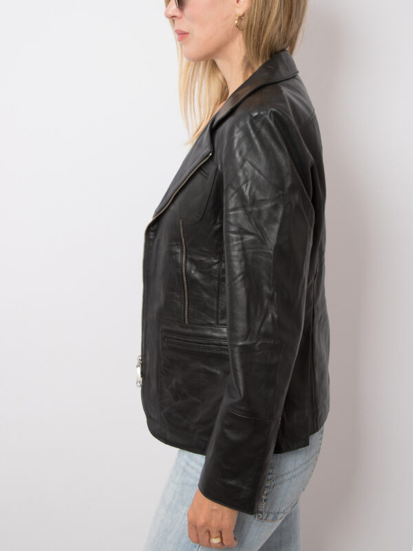 Saint Barth Black Leather Jacket - Image 3