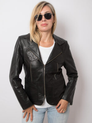 Saint Barth Black Leather Jacket