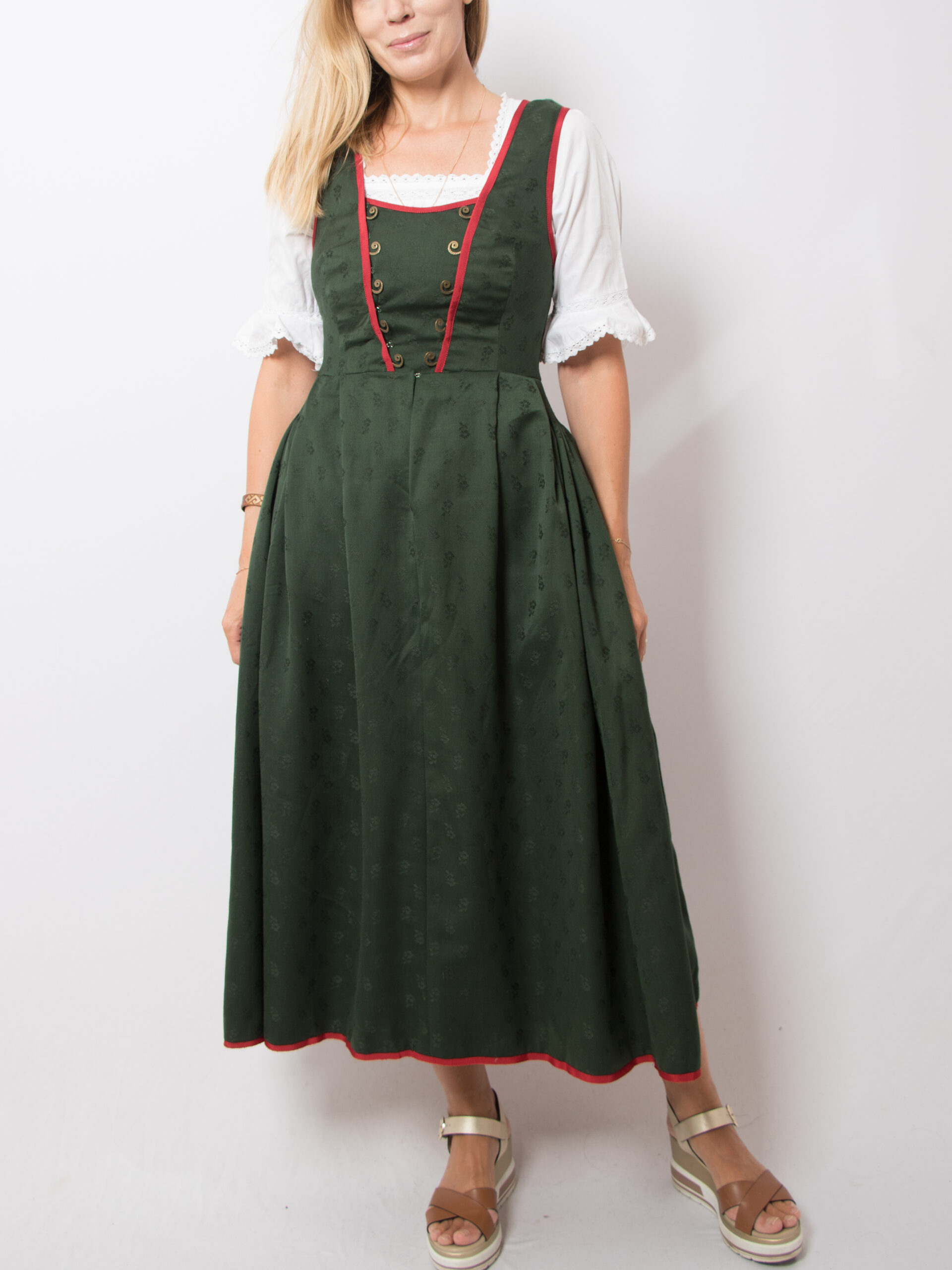 Vintage Midi Folk Dirndl Dress Vintage Midi Folk Dirndl Dress