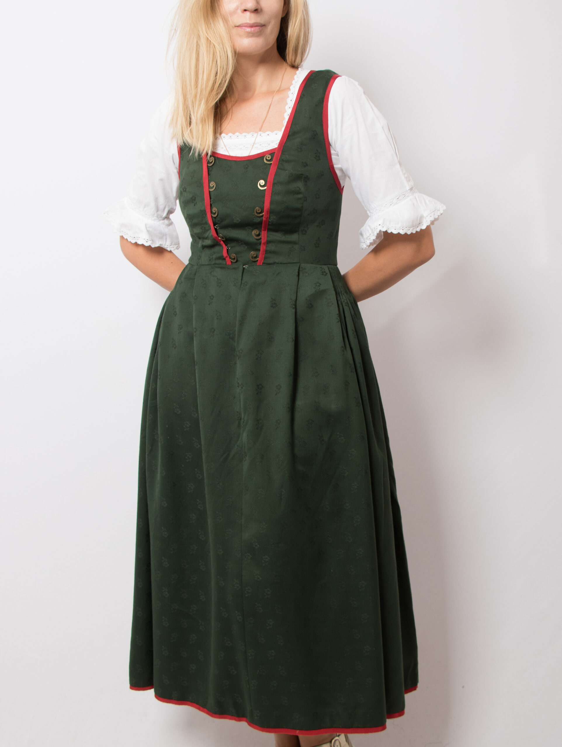 Vintage Midi Folk Dirndl Dress Vintage Midi Folk Dirndl Dress