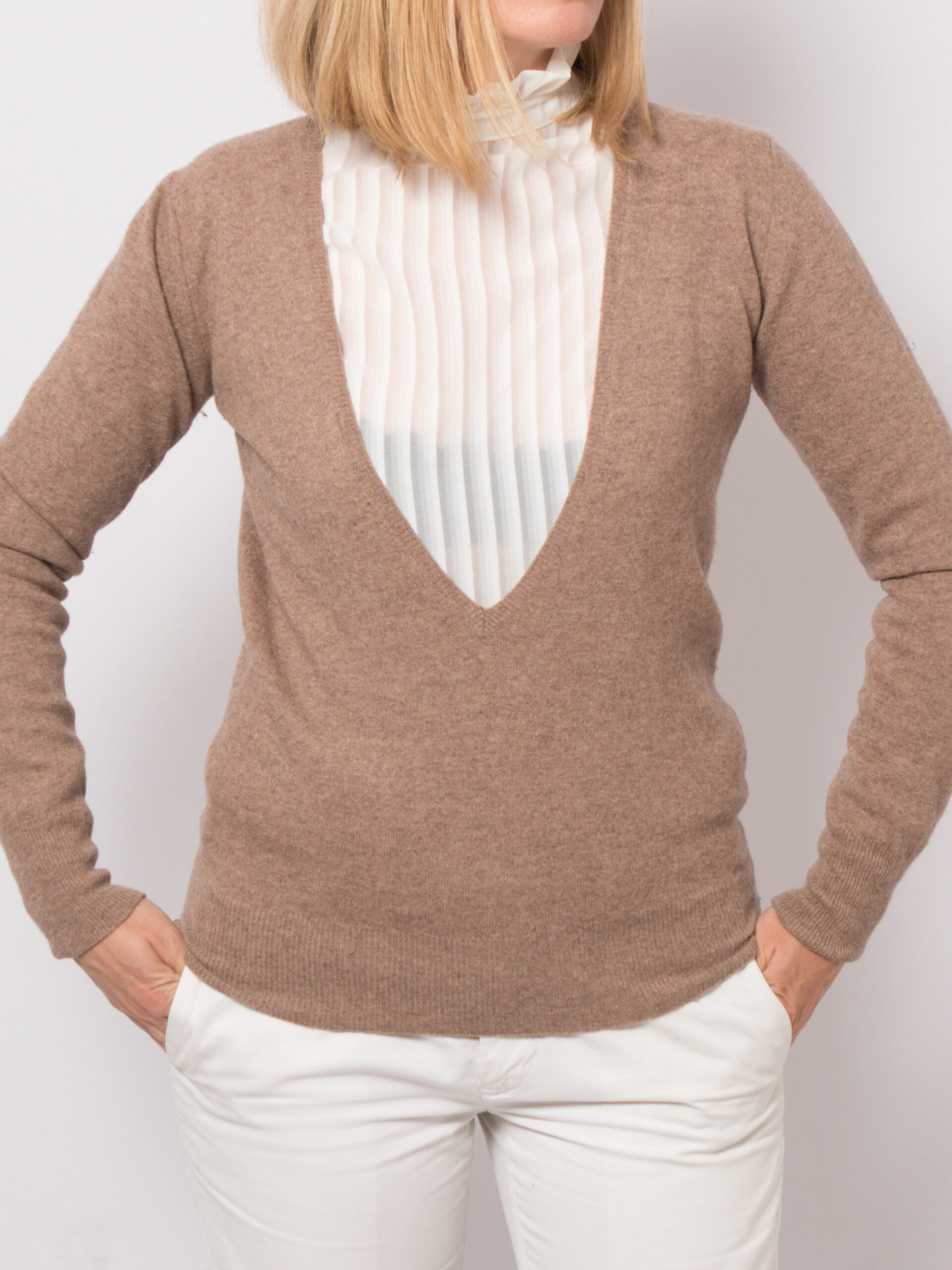 ROBERTO COLLINA Brown Cashmere Sweater ROBERTO COLLINA Brown Cashmere Sweater - Image 4