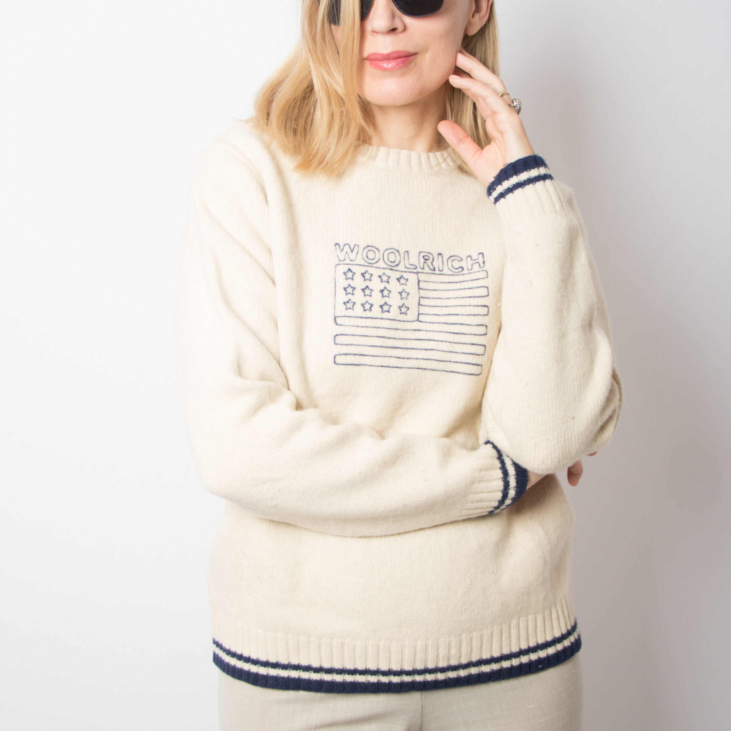Vintage Woolrich Ivory Wool Sweater Vintage Woolrich Wool Sweater