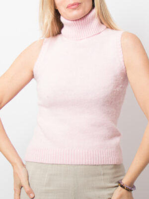 Vintage Angora Turtleneck Sweater Vest