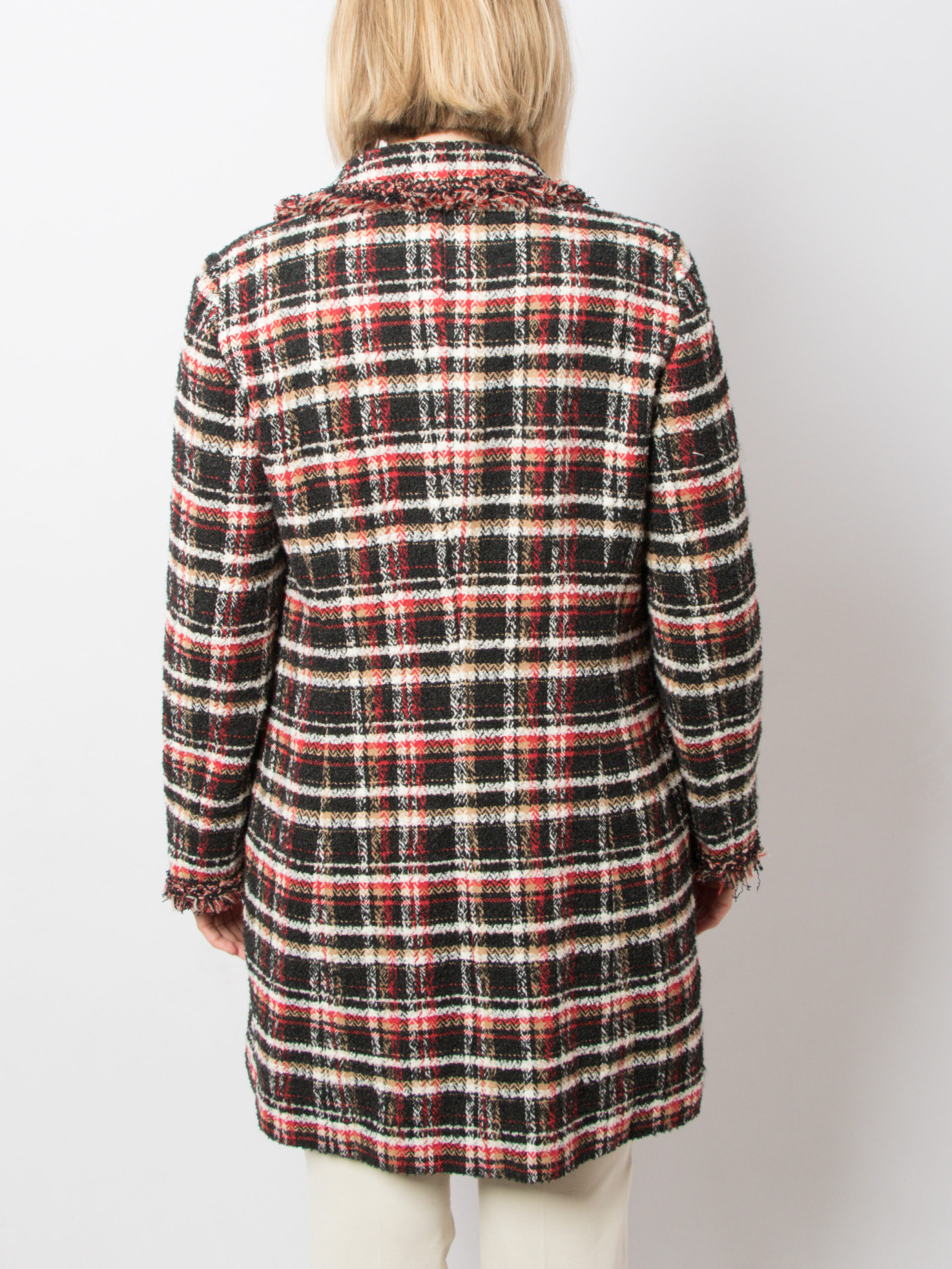 LUISA SPAGNOLI Tweed Plaid Wool Coat LUISA SPAGNOLI Tweed Plaid Wool Coat - Image 4