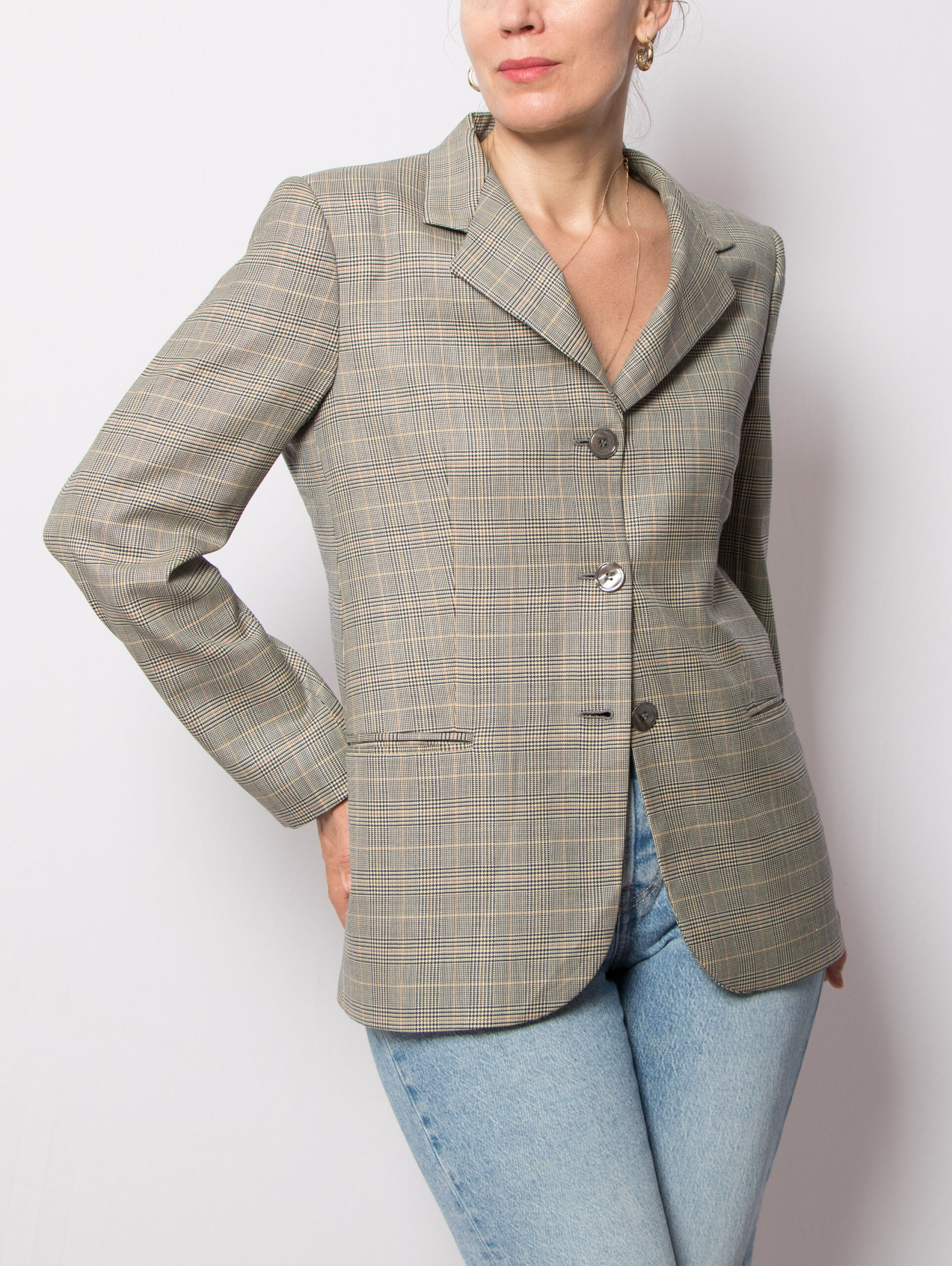 Piero Scabri 90s Plaid Wool Blazer Piero Scabri 90s Finest Plaid Wool Blazer Brown Size M Made in Italy Dark Academia Vibe