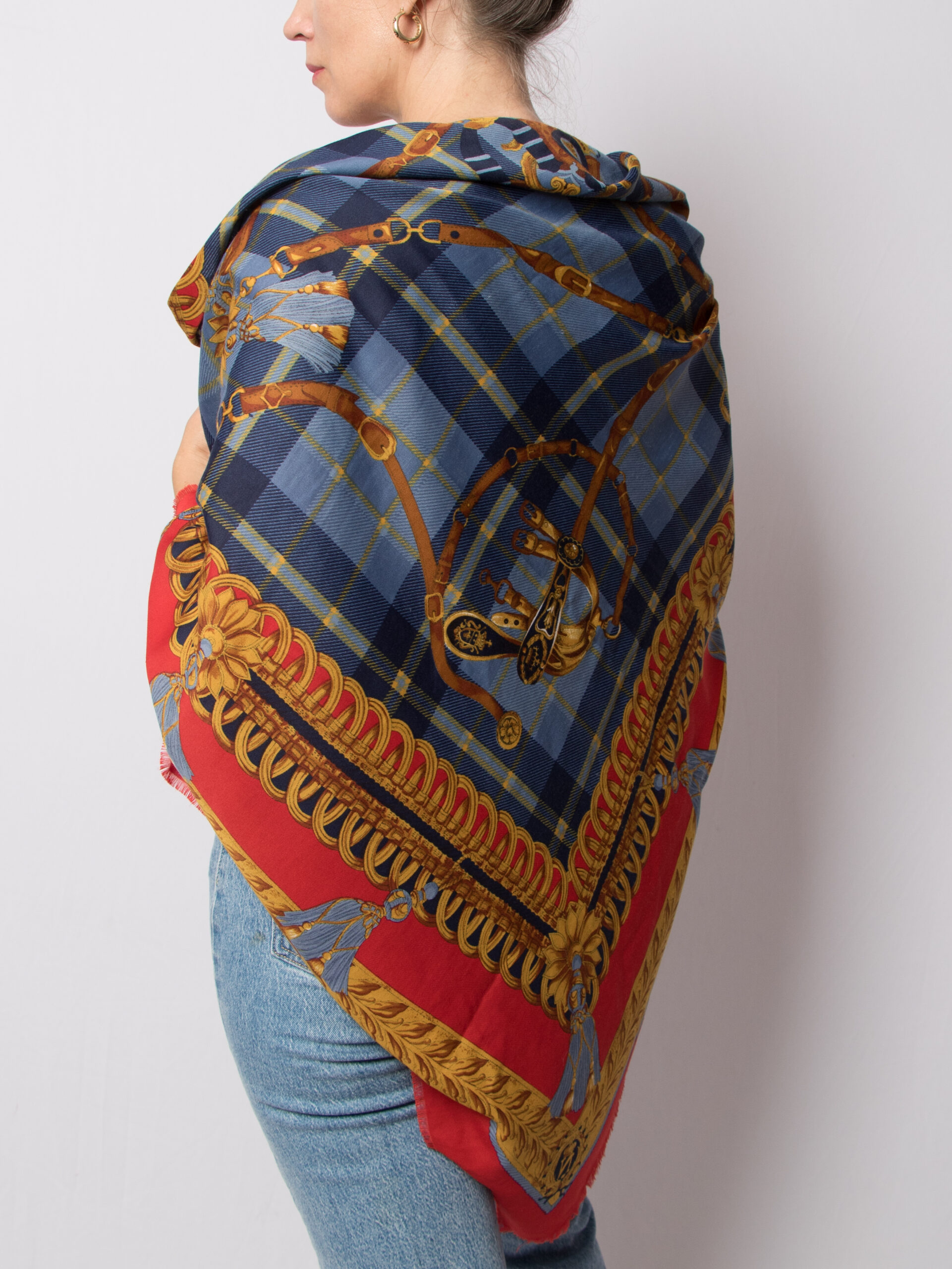Vintage Equestrian Scarf Shawl Vintage Equestrian Scarf Shawl - Image 2