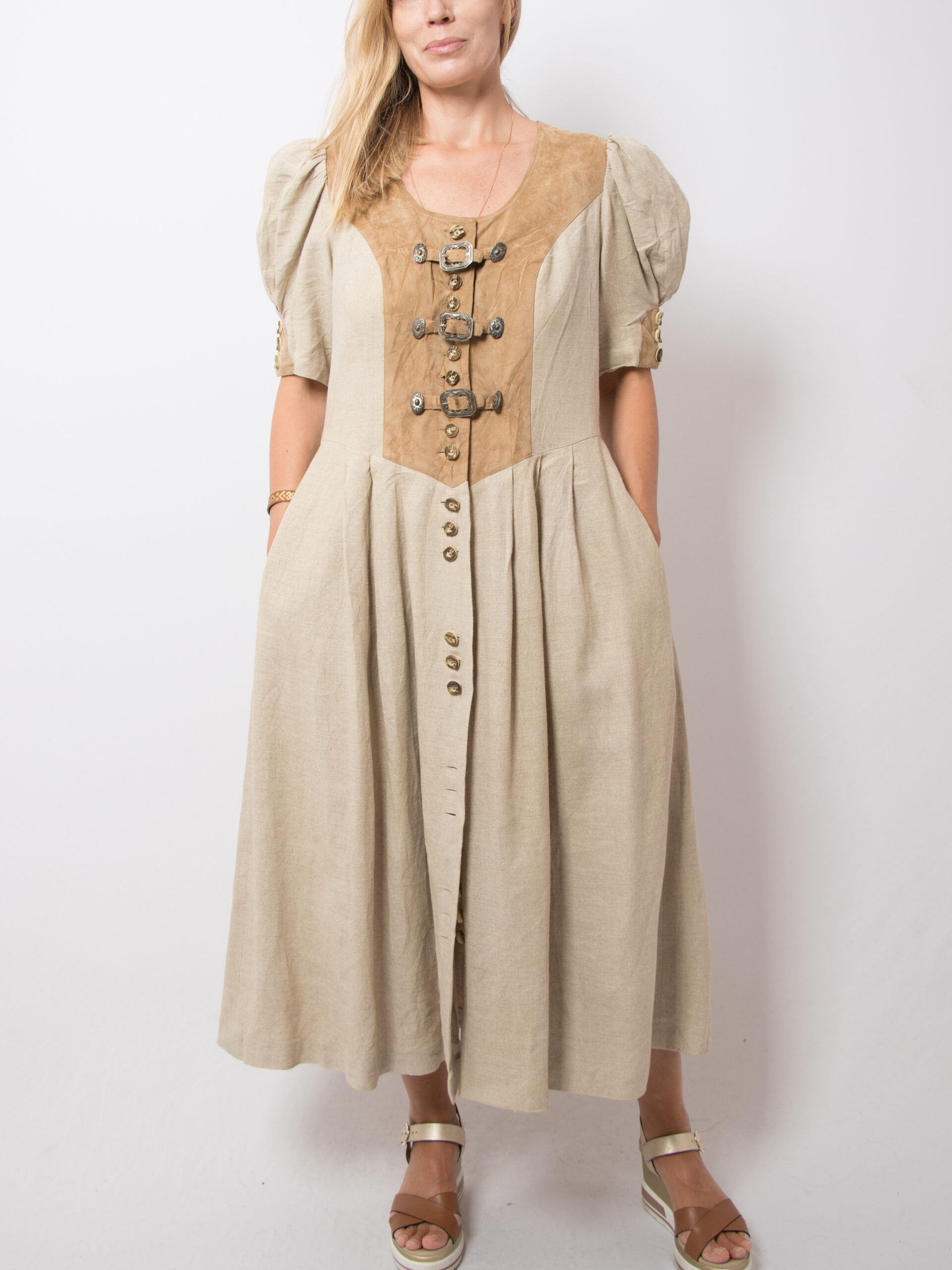 Vintage Rustic Alpine Folk Dress Vintage Rustic Alpine Folk Dress - Image 2