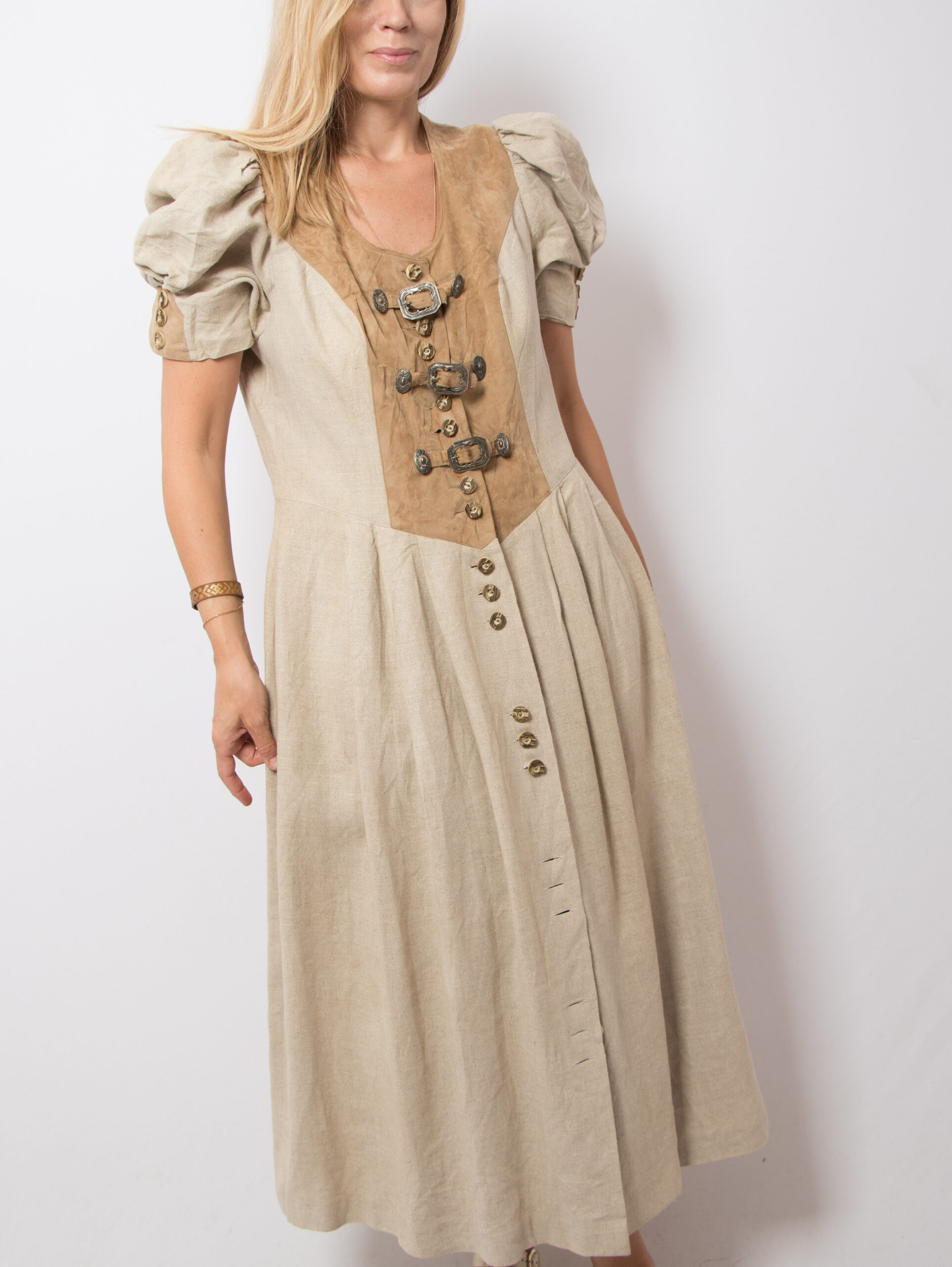 Vintage Rustic Alpine Folk Dress Vintage Rustic Alpine Folk Dress
