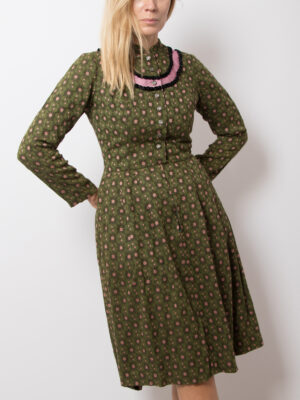 Vintage Long Sleeve Folk Dress
