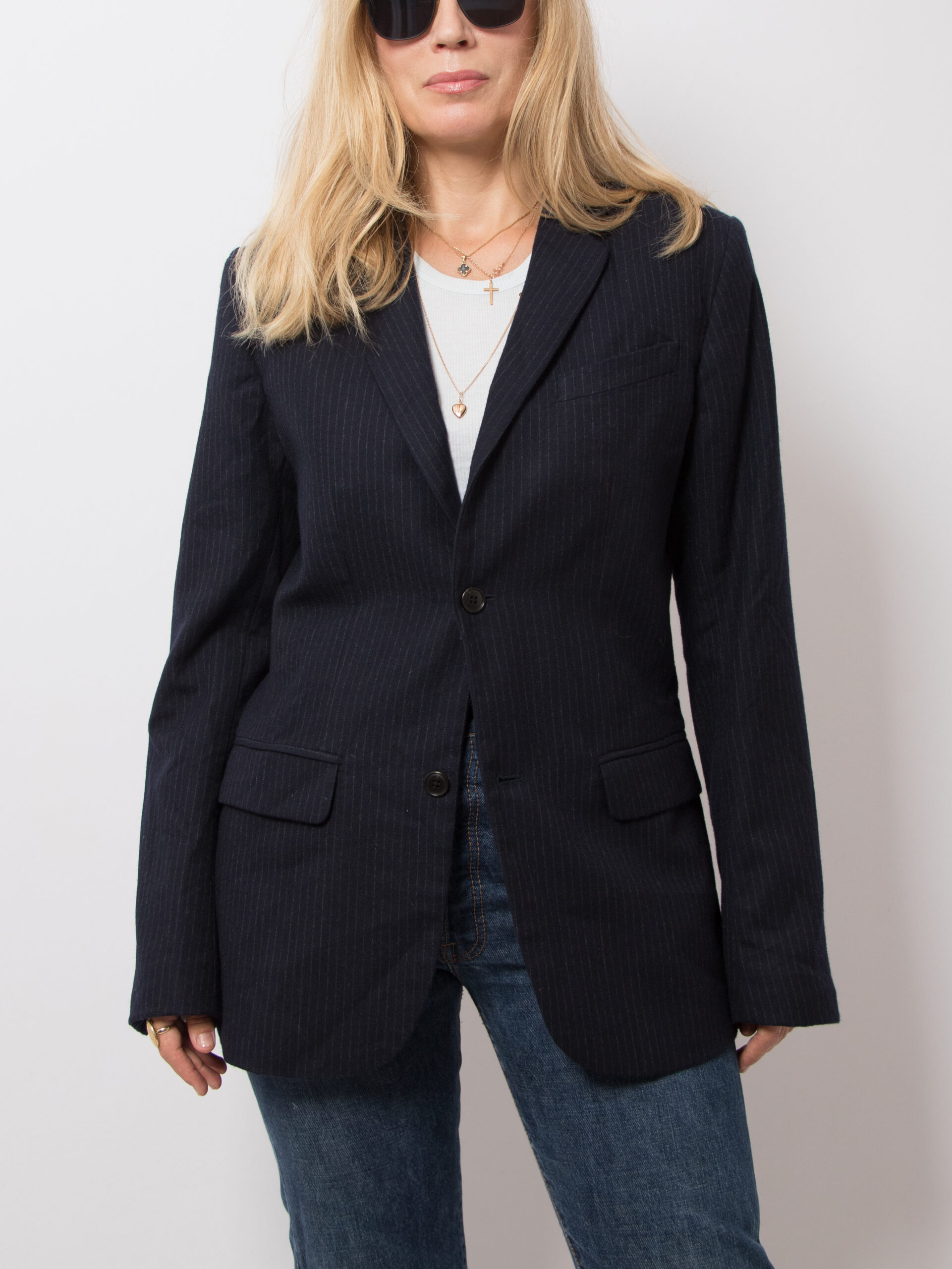 GAP Blue Striped Wool Blazer GAP Vintage Blue Striped Wool Blazer Size M Gift for Girlfriend, Boyfriend Originally Menswear